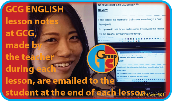 english notes emailed to student after each lesson